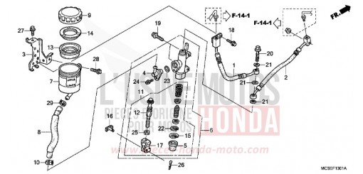 REAR BRAKE MASTER CYLINDER (ST1300A) ST1300A9 de 2009